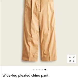 J. Crew BNWT wide leg pleated chino pant size 14
